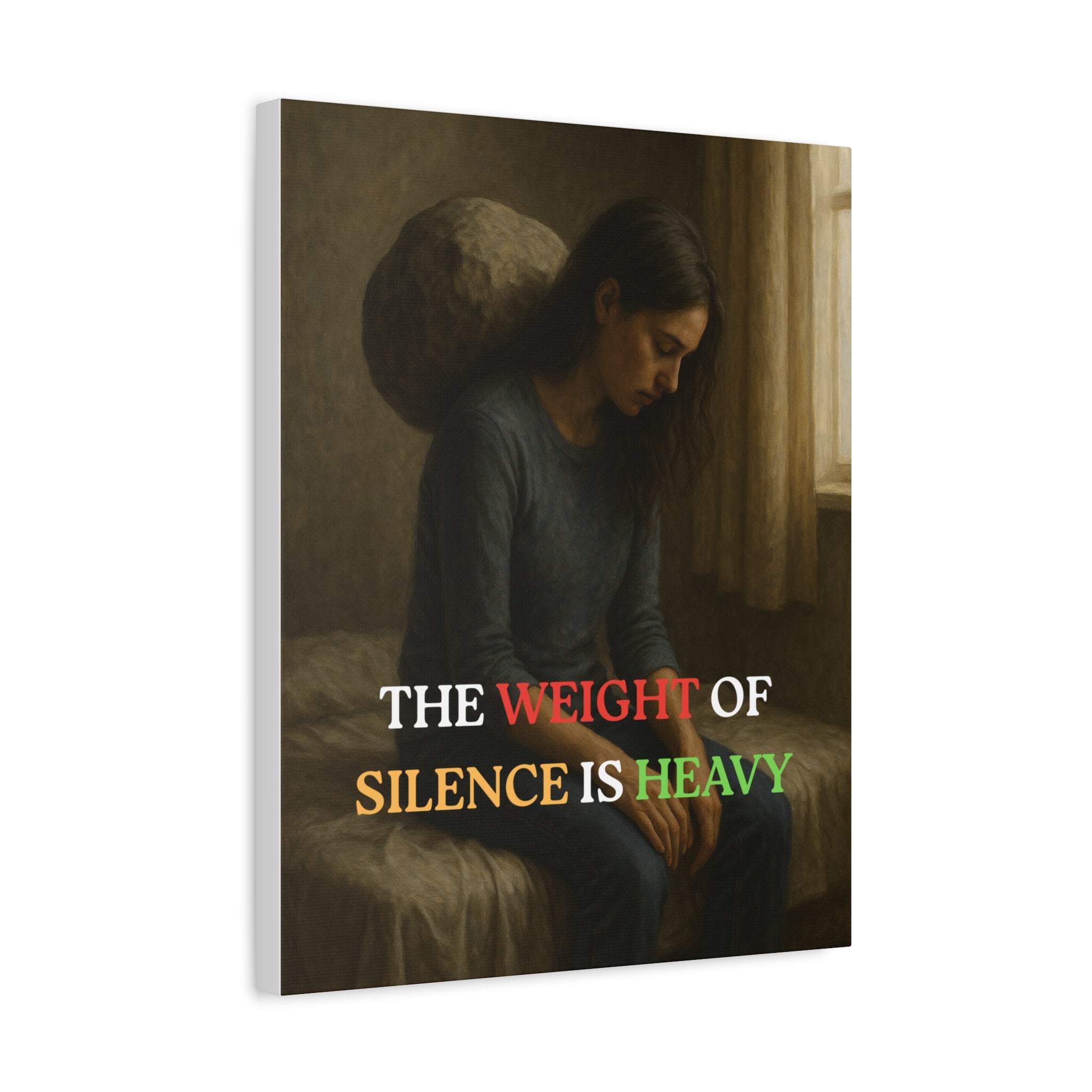The Weight of Silence – Realistic Wall Art canvas