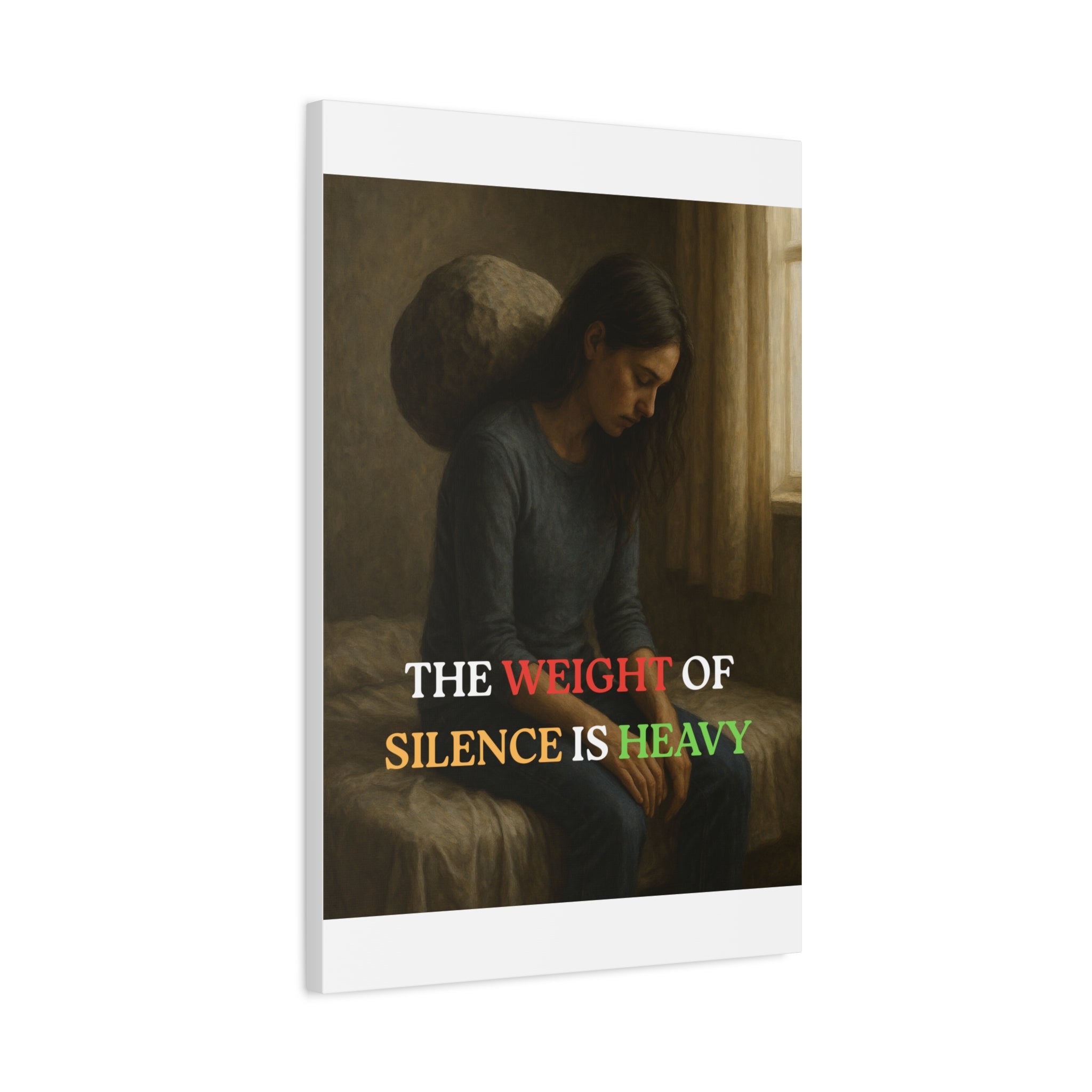 The Weight of Silence – Realistic Wall Art canvas