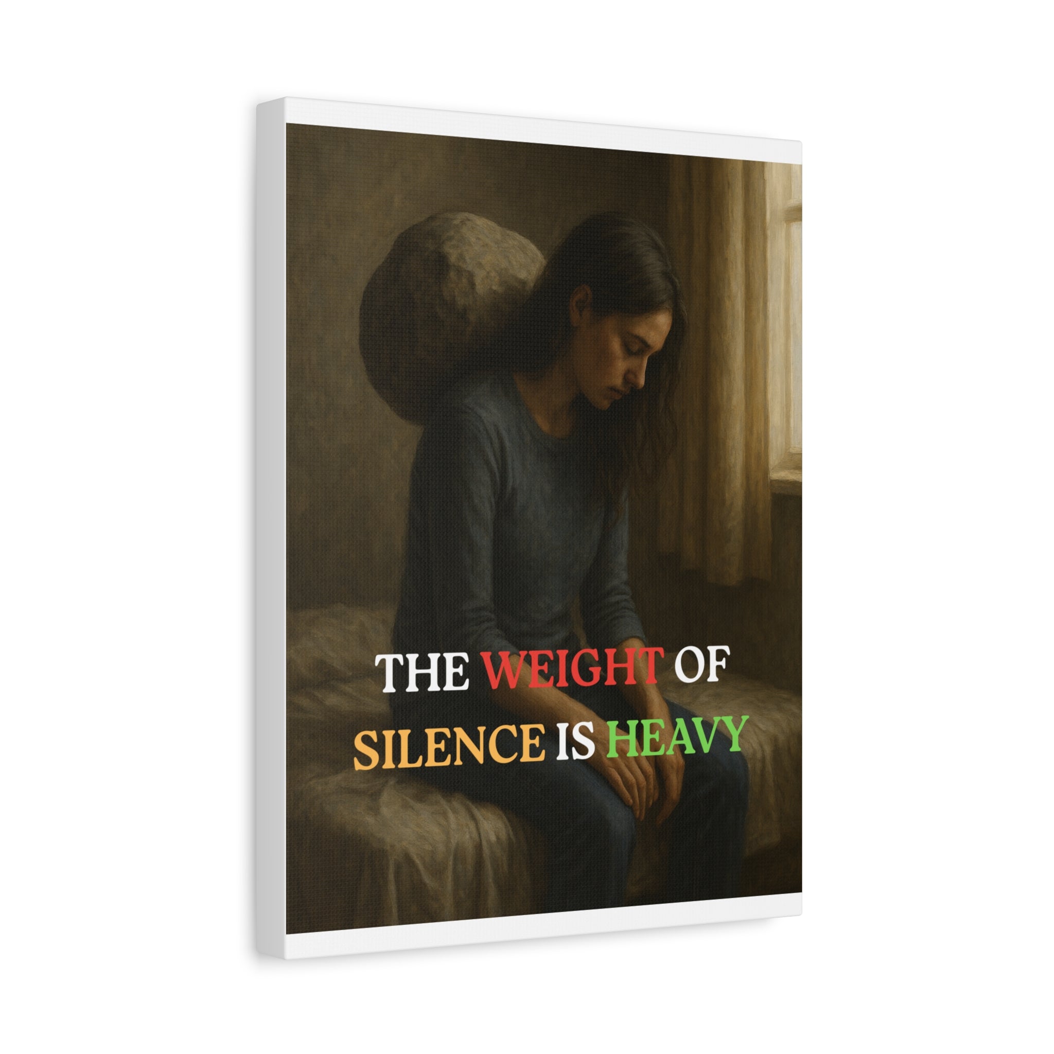 The Weight of Silence – Realistic Wall Art canvas