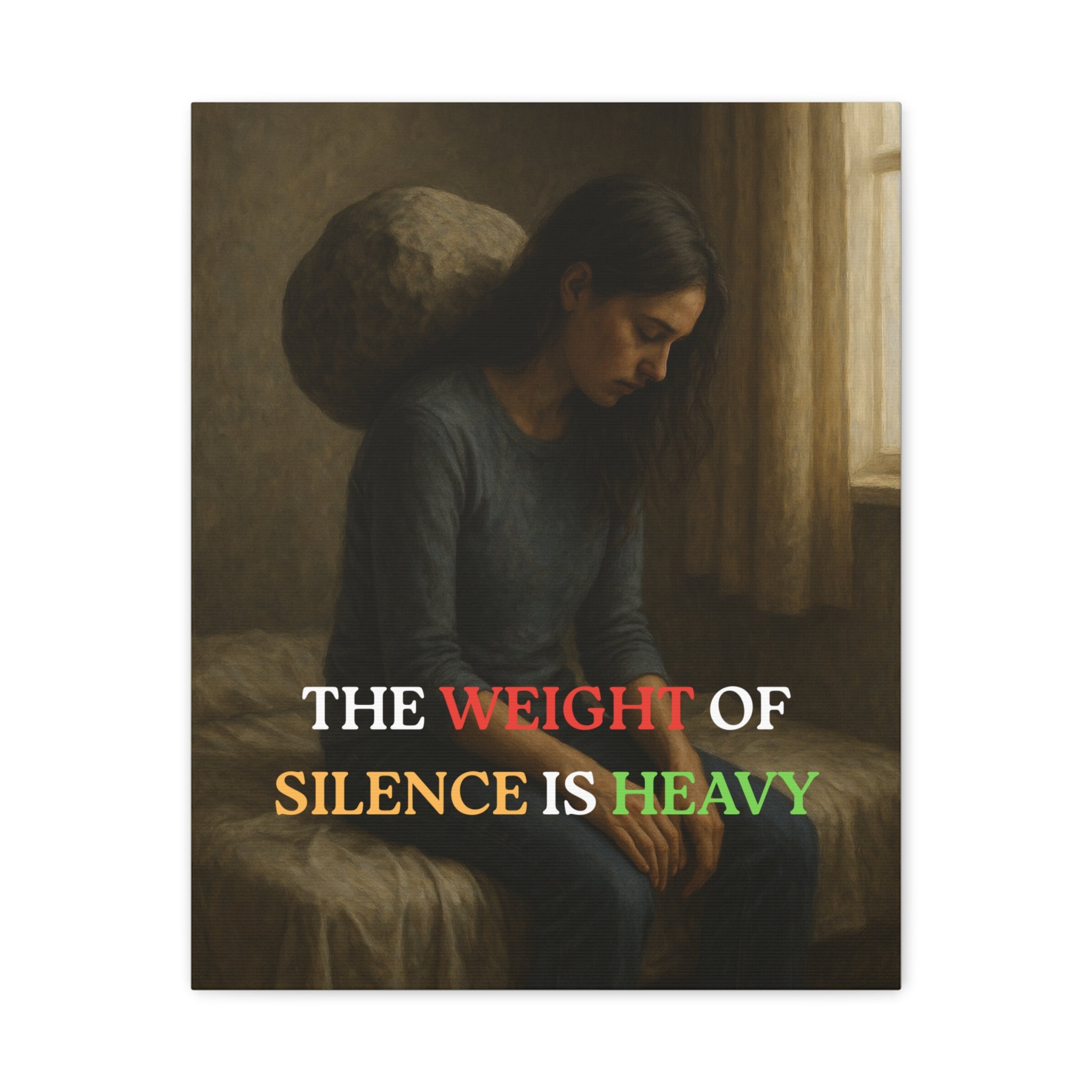 The Weight of Silence – Realistic Wall Art canvas