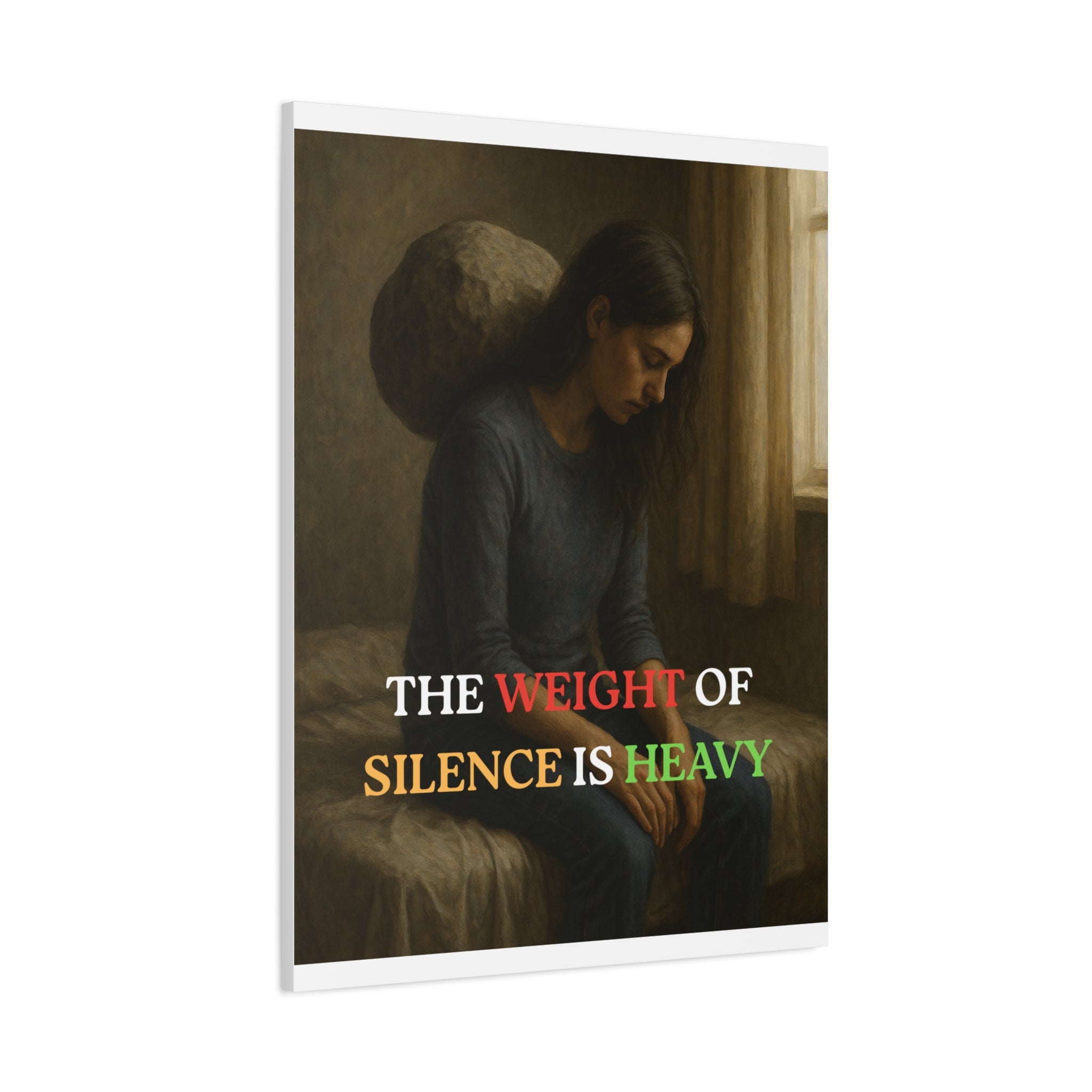 The Weight of Silence – Realistic Wall Art canvas