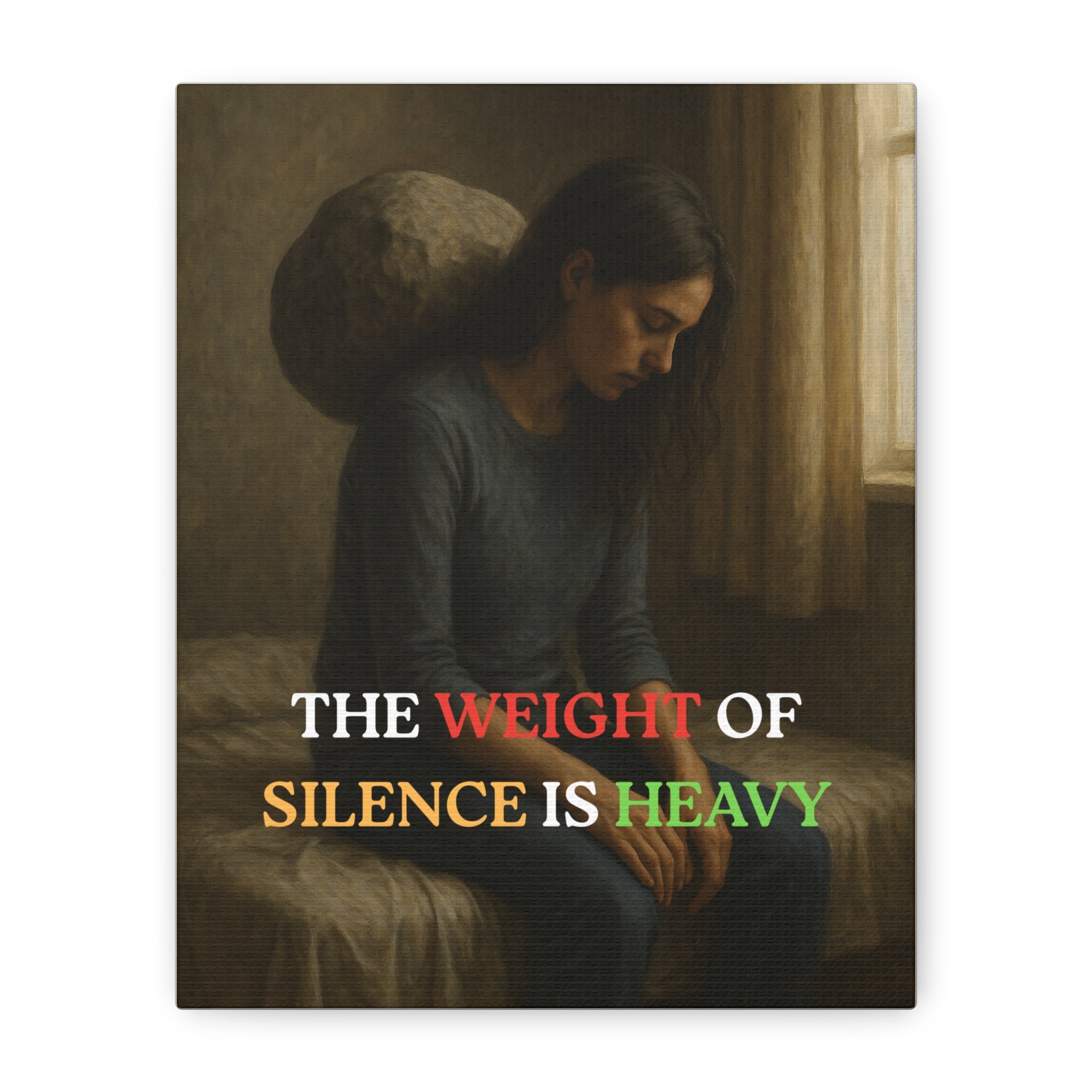 The Weight of Silence – Realistic Wall Art canvas