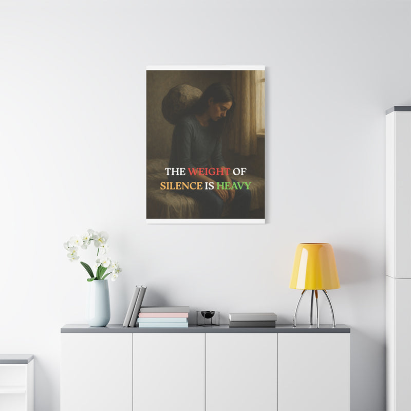 The Weight of Silence – Realistic Wall Art canvas