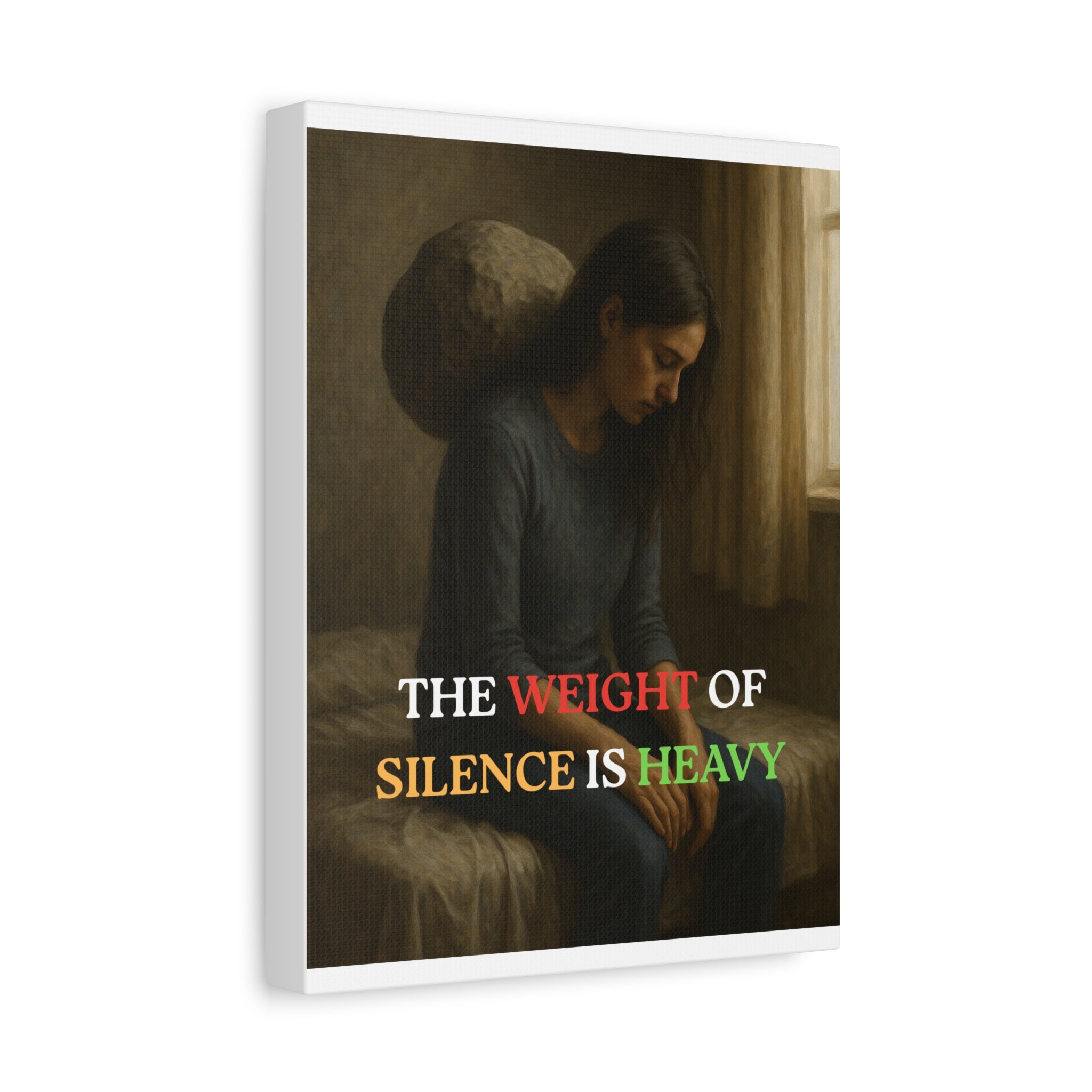 The Weight of Silence – Realistic Wall Art canvas