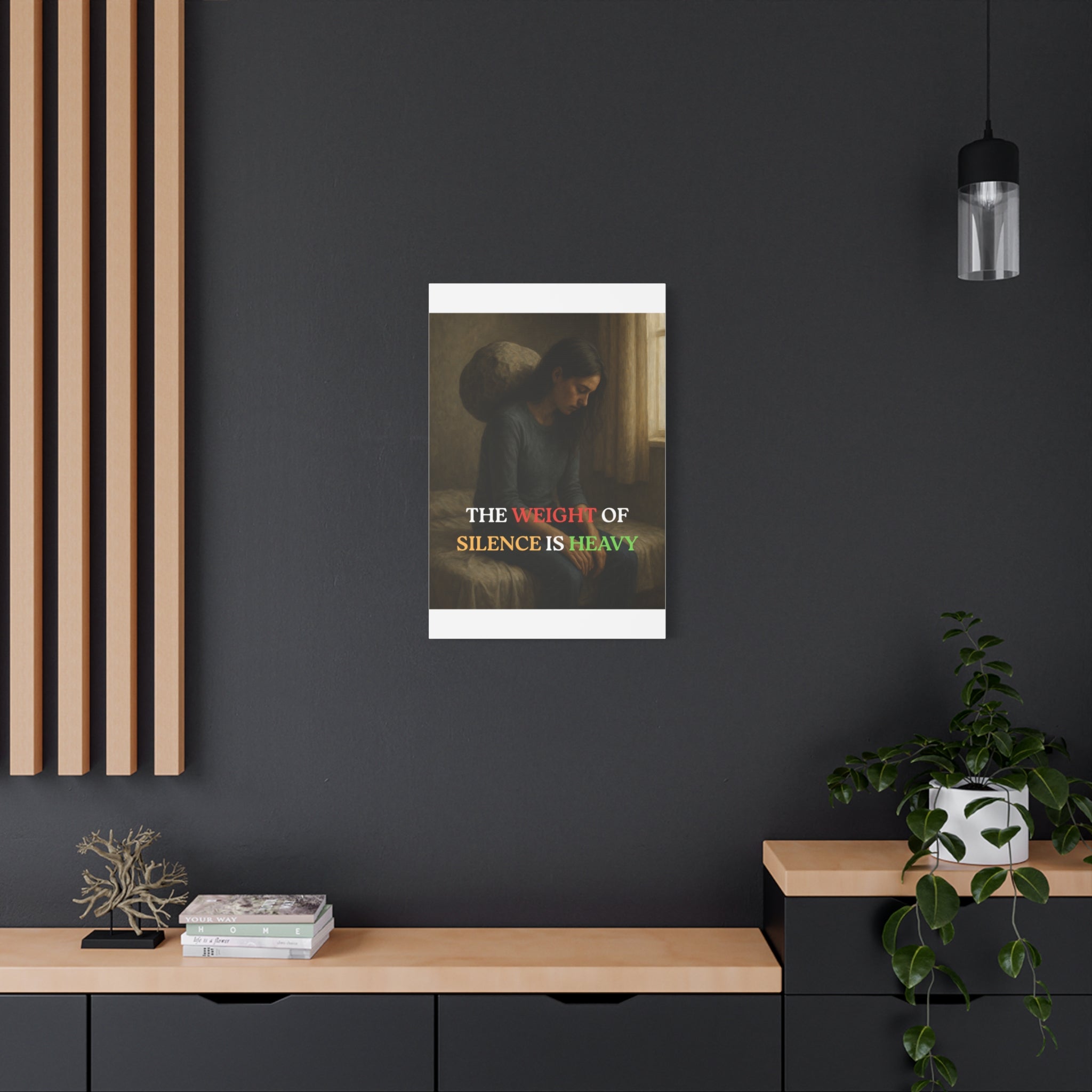 The Weight of Silence – Realistic Wall Art canvas