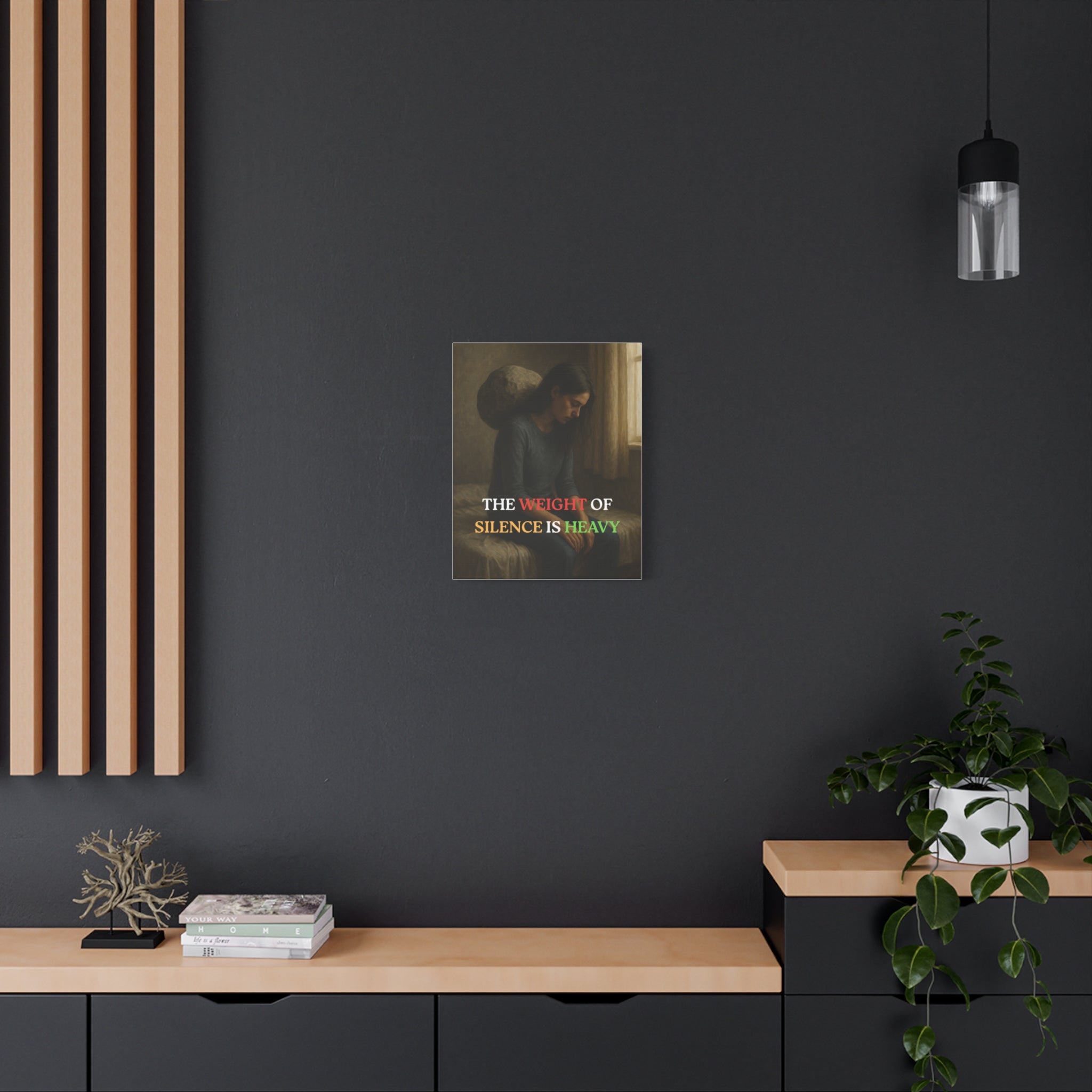 The Weight of Silence – Realistic Wall Art canvas