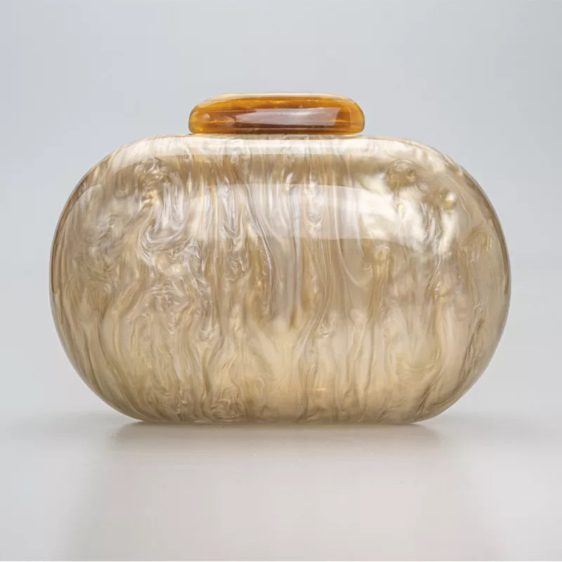 Marble Egg Shape Evening Bag