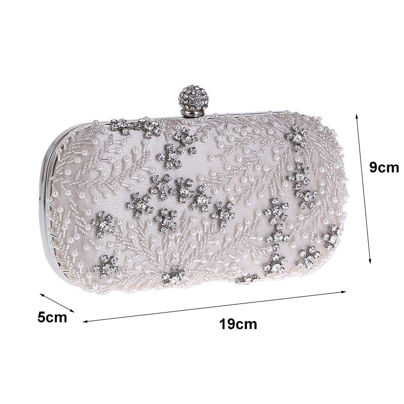 Crystal Pearl Clutch Purse