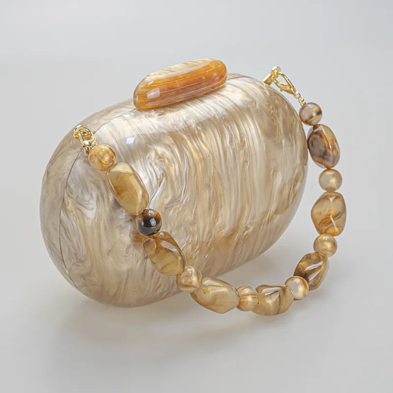 Marble Egg Shape Evening Bag