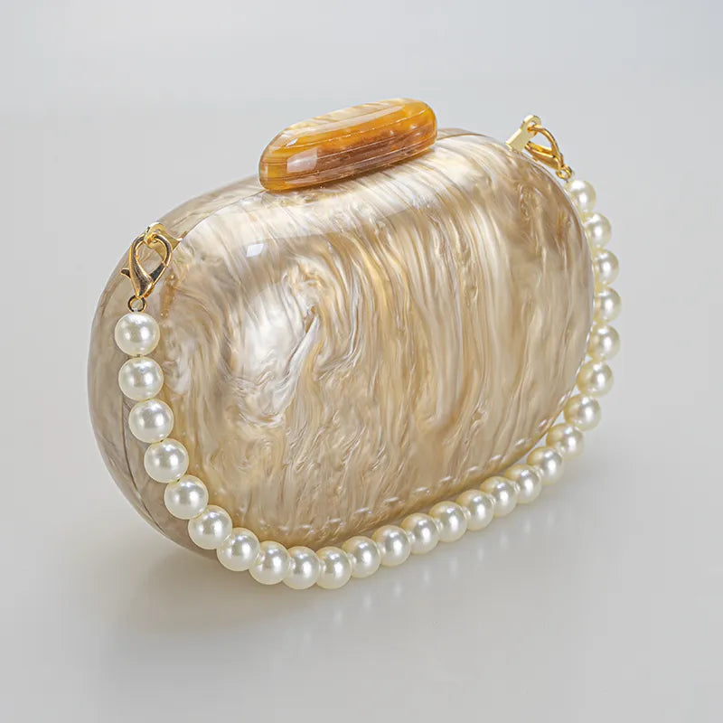 Marble Egg Shape Evening Bag