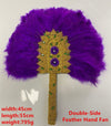 Handmade African Turkey Feather Hand Fan