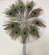 Handmade African Turkey Feather Hand Fan