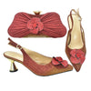 Fashionable Gold Ladies Shoes & Bags Set