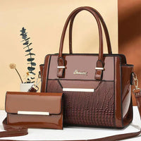 Large Capacity Crocodile Print Handbag