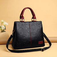 Fashionable Solid Color Shoulder Handbag