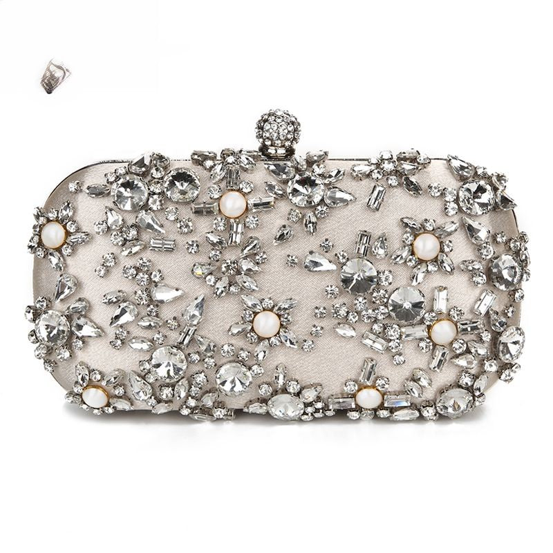 Rhinestone Shoulder Bag & Wallet Combo